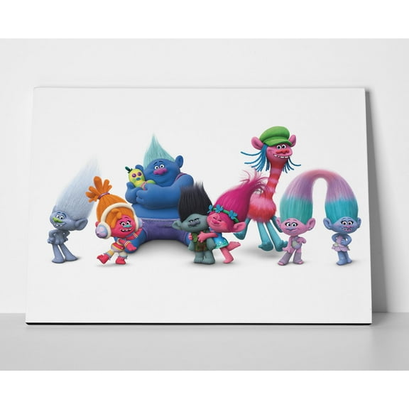 Trolls Movie Poster or Wrapped Canvas