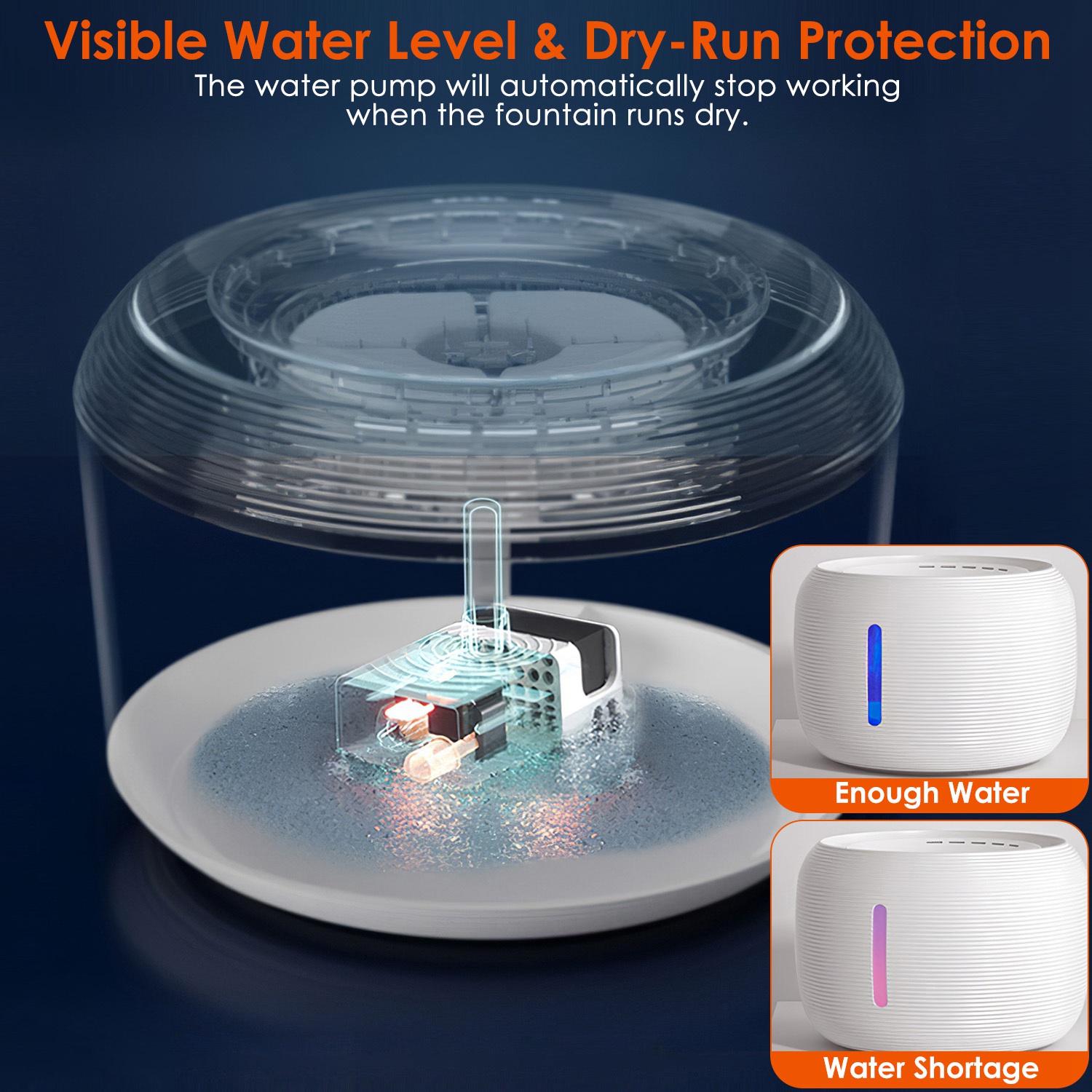iMounTEK 2.5L Pet Fountain- Automatic water fountain with LED Light for cats & small dogs, fresh water, Silent Pump, Automatic Cleansing, filters included