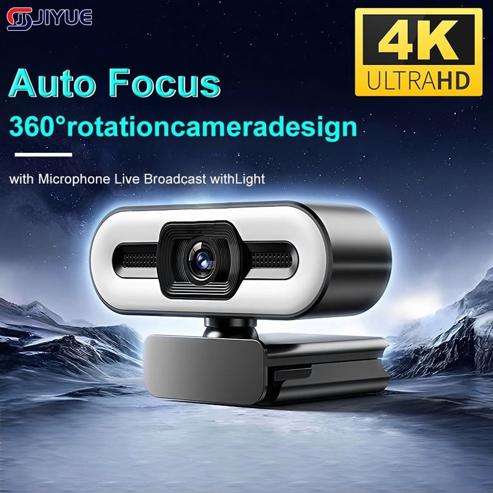 Portable Full HD 1080P 2K 4K Webcam PC Laptop Auto  Webcam Live Streaming Flexible with Microphone Live Broadcast withLight