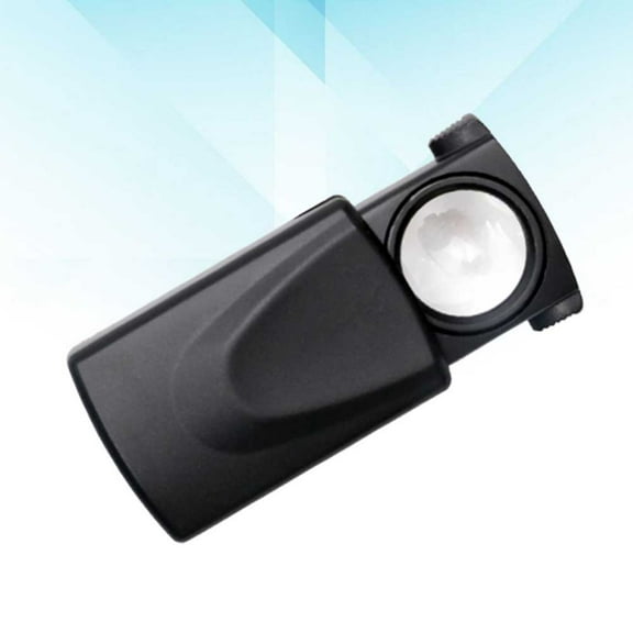 RENACLIPY Jewelry Magnifier with LED Light Handheld Glass Loupe for Identification and Maintenance Black