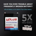 thumbnail image 4 of Uplus 12V 5Ah Rechargeable Sealed Lead Acid Battery - DJW12-5.0T Replaces Home Alarm Compatible with F1 F2 Terminals for Garage Doors, Security Systems, Burglar Alarms, 4 of 4