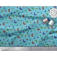 thumbnail image 2 of Soimoi Blue Cotton Voile Fabric Dot & Butterfly Print Fabric by the Yard 42 Inch Wide, 2 of 3