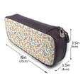thumbnail image 3 of Picia Simple Drawing Pattern Large Capacity PU Leather Pencil Case Organizer Pen Marker Holder Double Zipper Storage Bag Big Pencil Pouch for College Office, 3 of 6