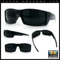 thumbnail image 2 of Mens 90s Wrap Around Sport Thick Plastic Classic Squared Sunglasses Shiny Black - Black, 2 of 8