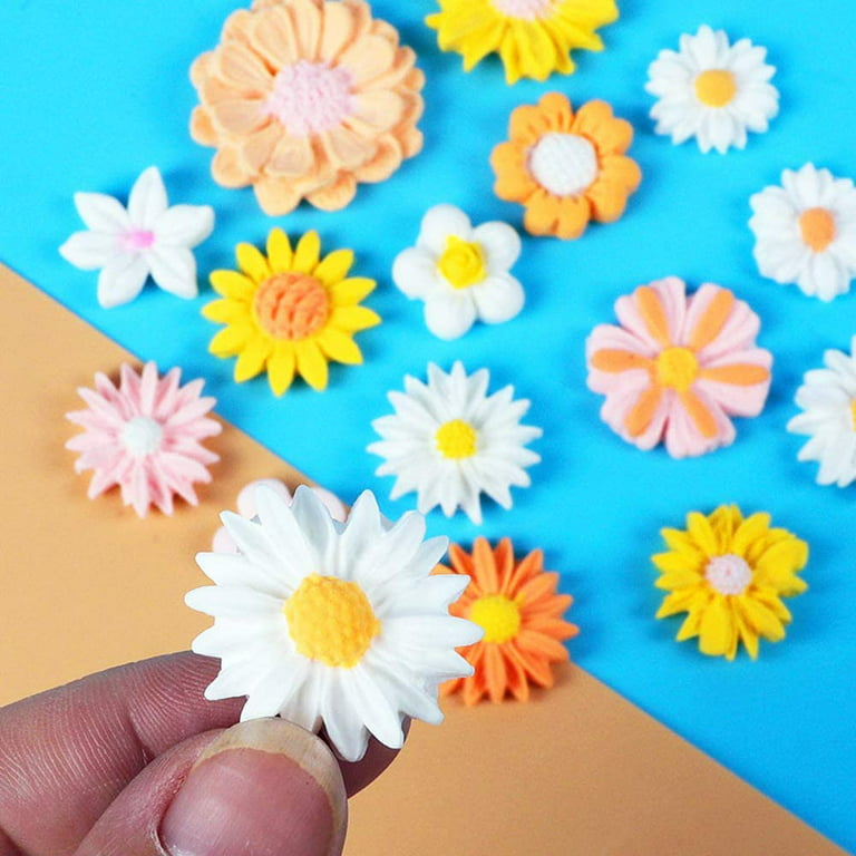 Flower Polymer Clay Molds Polymer Clay Molds for Jewelry Making Daisy  Miniature Flower Silicone Molds for - Candy Chocolate Cupcake Soap Crafting  Projects Cake(15 Flowers)