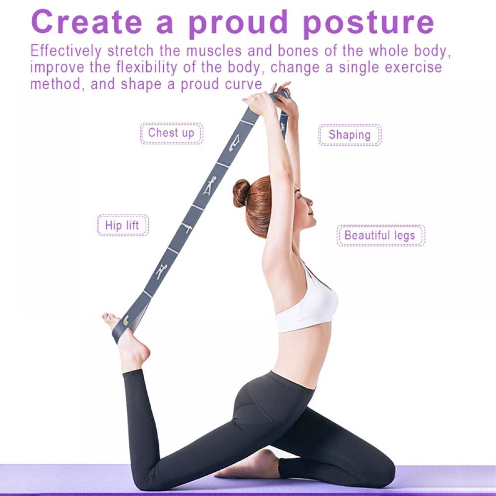 Yoga Stretch Strap Flexibility Yoga Pilates Stretching Belt Rope with Multi-Loop 