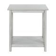 thumbnail image 6 of Benjara 1 Open Shelf Wooden End Table with X Shaped Accents- White, 6 of 8