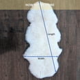 thumbnail image 6 of Genuine Sheepskin Area Rug Natural Wool Seat Cover Bedside Carpet w/Comb, 6 of 6