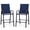 Navy Blue, variant on Biotree Set of 2 Outdoor Bar Stools 29-Inch Fabric Patio Bar Chairs with Armrests Inclined Backrest, Beige