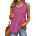 thumbnail image 3 of Aricy 3 pack Women Scoop Neck Tank Tops Plus Size Summer Sleeveless Tops Loose Fit Solid Color Casual Basic Vests Athletic Sport T-Shirt Tunic Blouse, 3 of 5