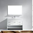 thumbnail image 5 of Gloria 48" Single Bath Vanity in Gray and Square Sink with Brushed Nickel Faucet with Matching Mirror, 5 of 5