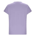 thumbnail image 6 of Horkkom Short Sleeve Shirts for Women V Neck Solid Color T Shirts Summer Loose Casual Tops S, 6 of 8