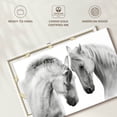thumbnail image 6 of Elephant Stock White Horse Couple Wall Art - Horizontal Canvas Wall Art - Living Room Wall Decor - Animal Canvas - White And Gray Decor - 12" x 8", 6 of 8