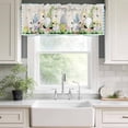 thumbnail image 3 of Easter Rod Pocket Curtain Valance, Spring Gnomes Bunny Butterfly Duck Floral Plaid Farmhouse Window Valance for Living Room, Bedroom, Kitchen 54"W x 18"L, 3 of 9