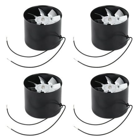 

4X 4 Inch Inline Duct Fan Air Ventilator Metal Pipe Ventilation Mini Extractor Bathroom Wall Fan Duct Fan
