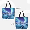 thumbnail image 2 of Picia Night At Lake Aurora 1 for Tote Bag for Women with Zipper, Gym Tote with Compartments, Laptop Work Tote Nurse Dance Yoga Bag for Sport, Travel, 2 of 7