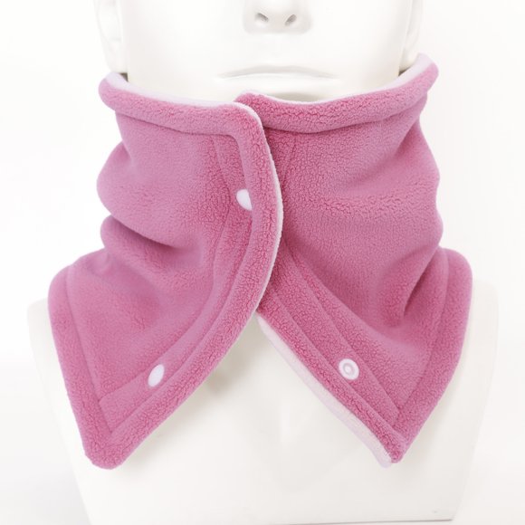 Bufanda de invierno cálida y protectora para ambos sexos, cuello alto, hilo grueso, color liso y cubrecuello, bufanda de poliéster para mujer.