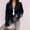 Black, variant on Beige Women Western Fringe Cropped Jacket, Boho Suede Like Open Front Long Sleeve Casual Outerwear,Size S