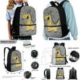 thumbnail image 2 of ZUXONGSY Cartoon Dinosaur Print 4 PCS Backpack Set for Girls Boys Kids Large Capacity Student Schoolbags Bookbag with Cooler Lunch Box Pencil Case and Water Bottle Holder, 2 of 6