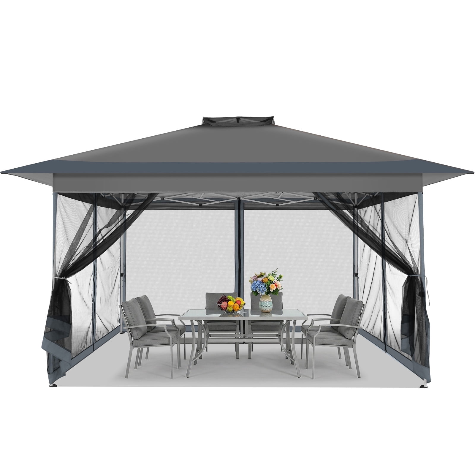 小物 3set Bundled for Mai Hoteel 10x13 Outdoor Gazebo, Patio Canopy with Leaf Screen