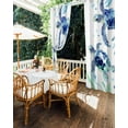 thumbnail image 5 of nqOlkjepod Outdoor Curtains for Patio Waterproof, Blue Coastal Turtle Outdoor Privacy Panels Grommet, Nautical Ocean Beach Botanical Blackout Outside Curtains for Porch/Cabana 54"x108", 2 Panels, 5 of 8