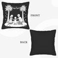 thumbnail image 6 of Set of 2 18x18in Throw Pillow Covers - Elegant Family Scene with Palm Trees & Heart Decorations for Couch Bed Car, 6 of 8