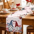 thumbnail image 5 of Pink Valentine's Day Table Runner 120 Inches Long Farmhouse Dress Scarves, Spring Floral Eucalyptus Leaves Gnomes Dining Tablerunner for Coffee Table/Kitchen Island/Party Décor, 13" x 120", 5 of 8