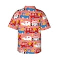 thumbnail image 3 of Daiia Cartoon with Traffic Elements Hawaiian Shirt for Men Gentle Cotton Regular Short Sleeve Casual-X-Large, 3 of 9