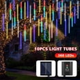 thumbnail image 4 of 1 Set Meteor Shower Lights Solar Operated Outdoor Light Decoration Falling String Lights for Wedding Party Christmas 50cmx 10 Tubes, 4 of 9