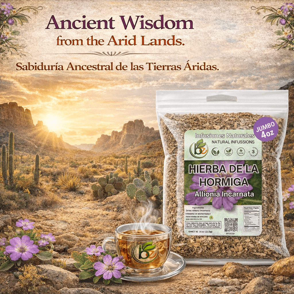 Hierba de la Hormiga Herbal Tea (4 oz) – 100% Natural Dried Allionia incarnata – Traditional Desert Botanical Infusion – Wildcrafted Loose Leaf – Caffeine-Free, Vegan, Non-GMO
