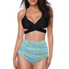 Sexy Women Print Push-Up Padded Bra Beach Bikini Set Swimsuit Swimwear