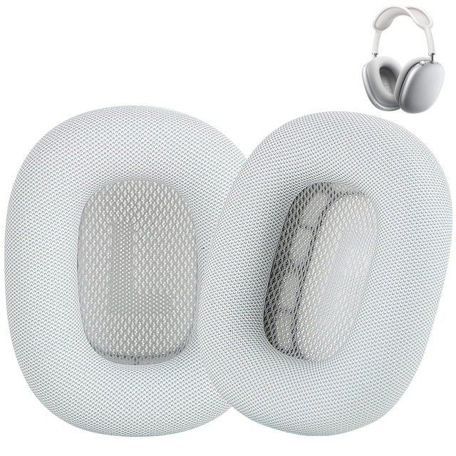 Earrock Almohadillas Para Auriculares Airpods Max Almohadillas De Cuero Almohadillas De Repuesto Almohadillas Para Los Oídos Fácil De Instalar Con Imán Cuero Proteico Y Espuma Viscoelástica Plata