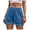 Blue, variant on DealovyJean Shorts for Women Summer High Waist Drawstring Vintage Tassel Casual Denim Shorts with Pockets