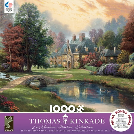 Ceaco - Thomas Kinkade - Lakeside Manor - 1000 Piece Jigsaw Puzzle