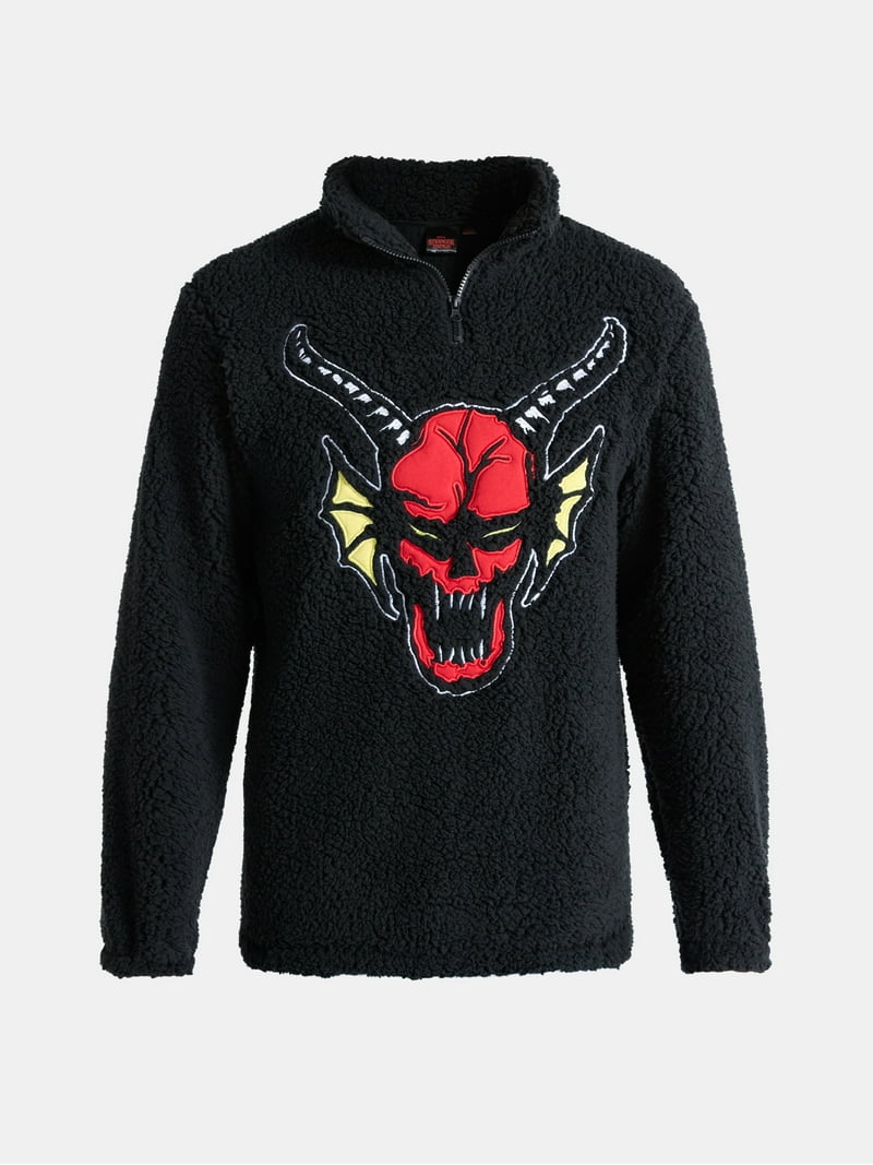 Netflix Stranger Things Men's and Big Men's Plush Fleece Quarter