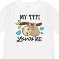 thumbnail image 4 of Inktastic My Titi Loves Me with Sloth and Hearts Boys or Girls Long Sleeve Toddler T-Shirt, 4 of 5