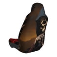 thumbnail image 3 of Picia Elegant Rose Skull Print Waterproof Sweating Car Seat Cover for Post Gym Workout, Running, Beach and Hiking, Universal Fit Anti-Slip Bucket Seat Protector, 3 of 5