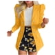 thumbnail image 1 of Trajes de falda corta informal con cuello vuelto y manga larga con estampado de moda para mujer Wmkox8yi  bvn399, 1 of 8