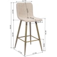 thumbnail image 4 of SILLA BAR 2 SILLAS SCARGILL BEIGE FurnitureR moderno, 4 of 5