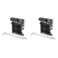 thumbnail image 1 of 2X PCIE Una 5 Puertos SATA III 6 Gbps SATA Tarjeta de Expansión del Controlador Tarjeta Adaptadora, 1 of 8