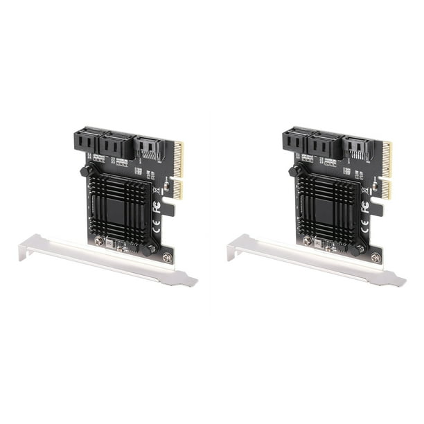 2X PCIE Una 5 Puertos SATA III 6 Gbps SATA Tarjeta de Expansión del Controlador Tarjeta Adaptadora