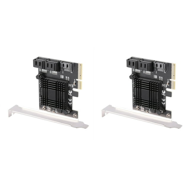 2X PCIE Una 5 Puertos SATA III 6 Gbps SATA Tarjeta de Expansión del Controlador Tarjeta Adaptadora