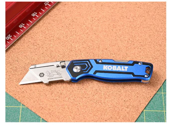 3 PACK Kobalt Lockback 3/4-in 11-Blade Folding Utility Knife
