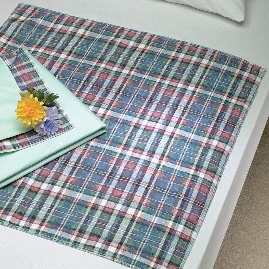 4 Pack - 34x36 Plaid Waterproof Reusable Incontinence Underpads/Washable Incontinence Bed Pads - Great for Adults, Kids and Pets
