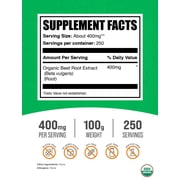 BulkSupplements Organic Beet Root Extract Powder - Herbal Supplement, Beet Root Supplement - 100g (3.5 oz)