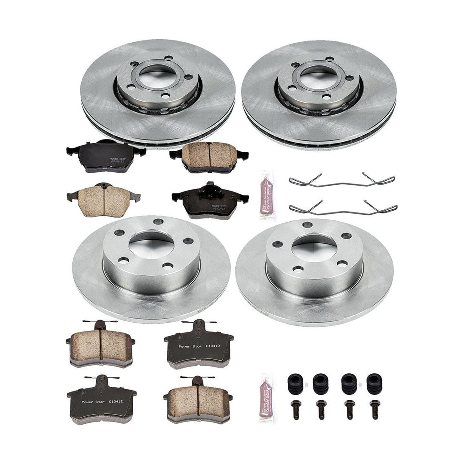 Power Stop Front and Rear Stock Replacement Brake Pad and Rotor Kit KOE2799