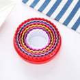 thumbnail image 4 of Plastic Cookie Cutter Color Set (Random Colors) Round, Cookie Cutter Set Cutter Set Multi Size Sandwich Fondant Cake Vegetable Shapes Cutter Set, 4 of 4