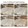 thumbnail image 7 of ODIKA Neutral Para Vintage Abstract Distressed Motif Tones Dining Under Stain Resistant Thin Throw for Entryway, Kitchen, Laundry Room, 7 of 7