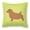 Green, variant on Norfolk Terrier Checkerboard Blue Fabric Decorative Pillow