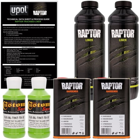 Raptor Lime Green Urethane Spray-On Truck Bed Liner & Texture Coating, 2 Liters